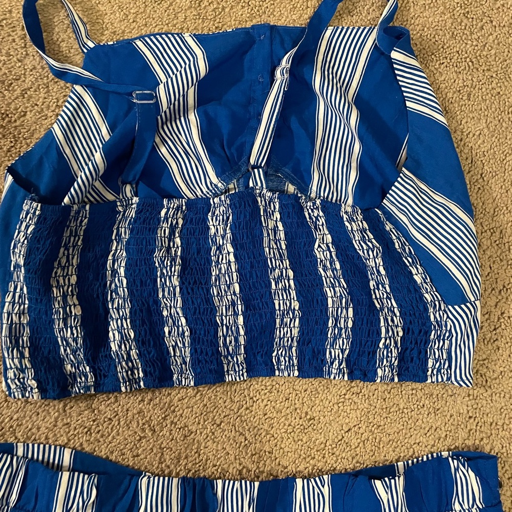 2 piece set. Blue and white new never worn size 3x